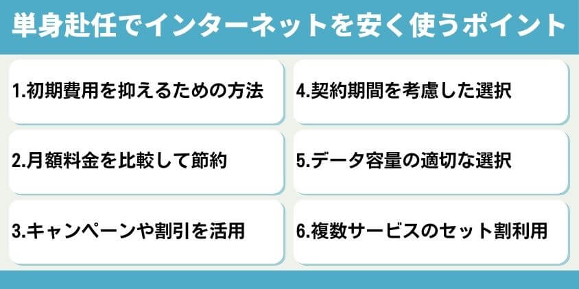 単身赴任でお得にインターネットを利用するコツ